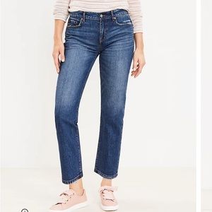 Loft Mid Rise Straight Crop Jeans